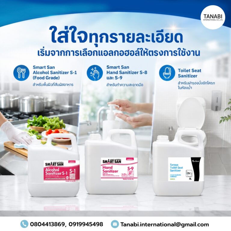 ใส่ใจทุกรายละเอียด เริ่มจากการเลือกแอลกอฮอล์ให้ตรงการใช้งาน